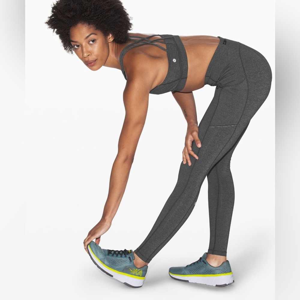 Lululemon Speed-up 28” (Full Length) Leggings, Heathered Black, sz 2, MSRP $108